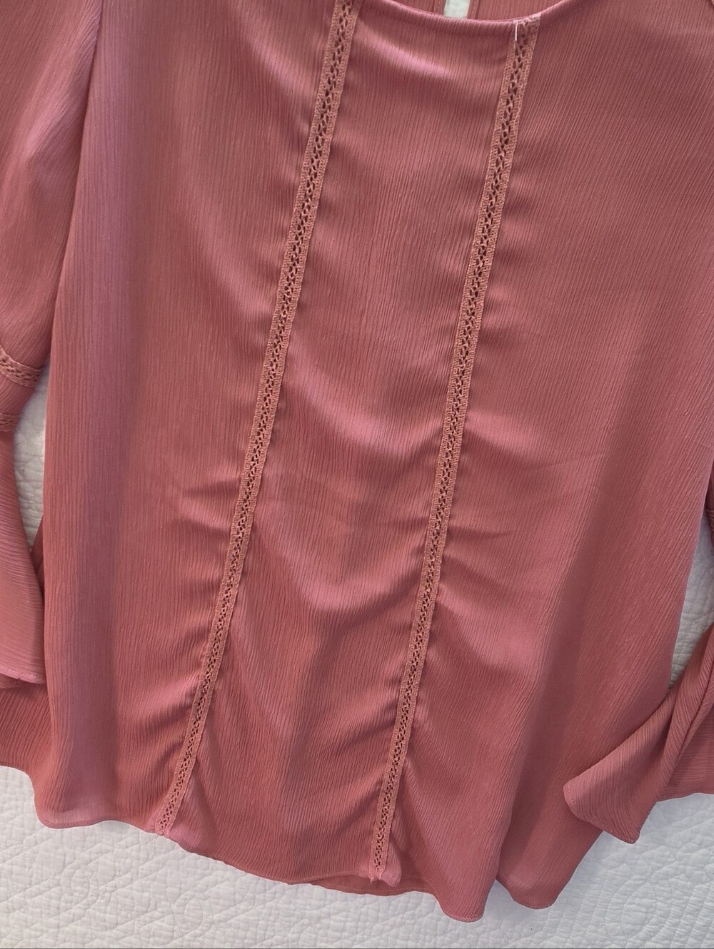 Boho Ruffled Bell Sleeve Blouse - Picture 14 of 14